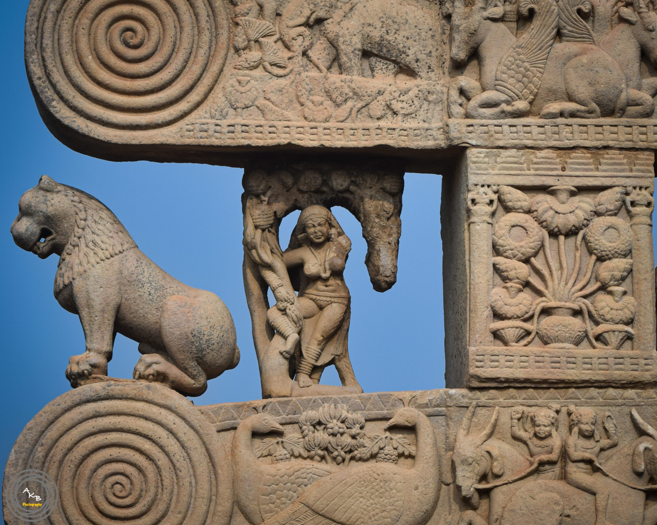 Sanchi Stupa gateway carvings