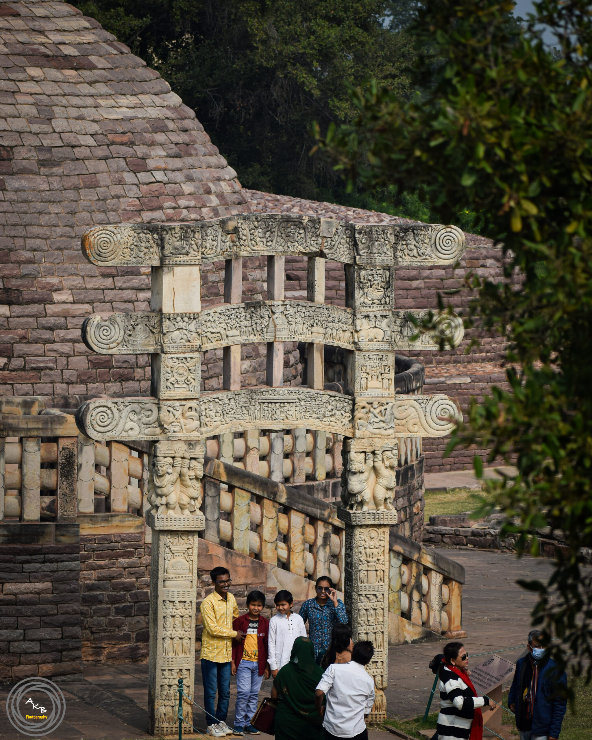 Stupa 3 in the Sanchi Stupa complex